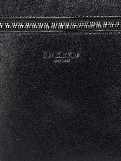 Сумка через плечо Dr. Koffer из натуральной кожи черная