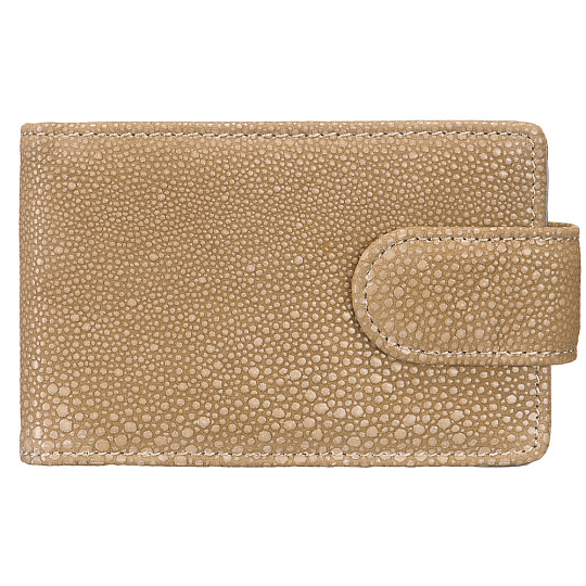 Визитница Dr.Koffer из натуральной кожи бежевая