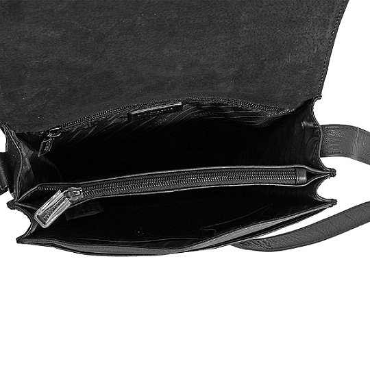 Сумка через плечо Dr.Koffer из натуральной кожи черная