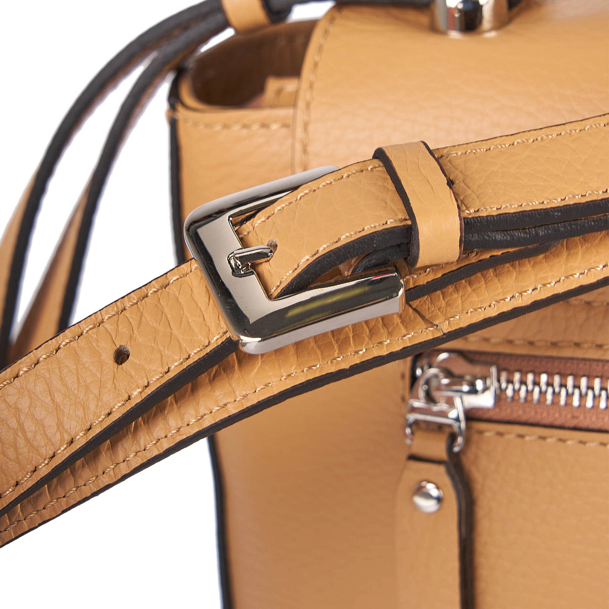 Женская сумка Dr. Koffer из натуральной кожи бежевая