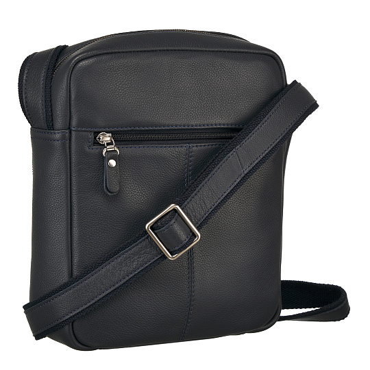 Сумка через плечо Dr.Koffer из натуральной кожи синяя