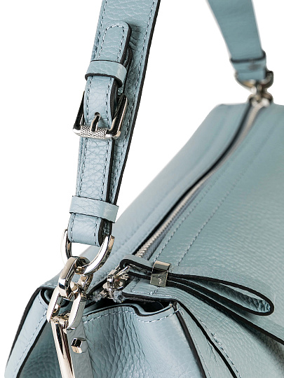 Женская сумка Dr. Koffer из натуральной кожи голубая