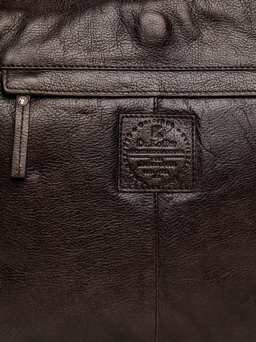 Сумка через плечо Dr.Koffer из натуральной кожи коричневая