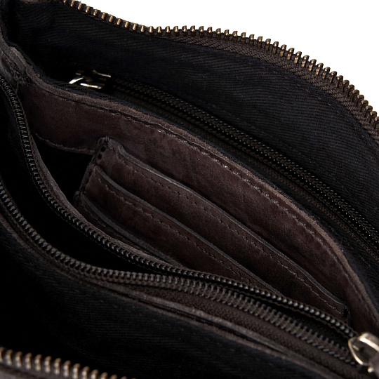 Сумка через плечо Dr.Koffer из натуральной кожи серая