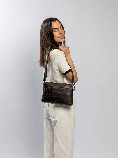 Женская сумка Dr.Koffer из натуральной кожи коричневая