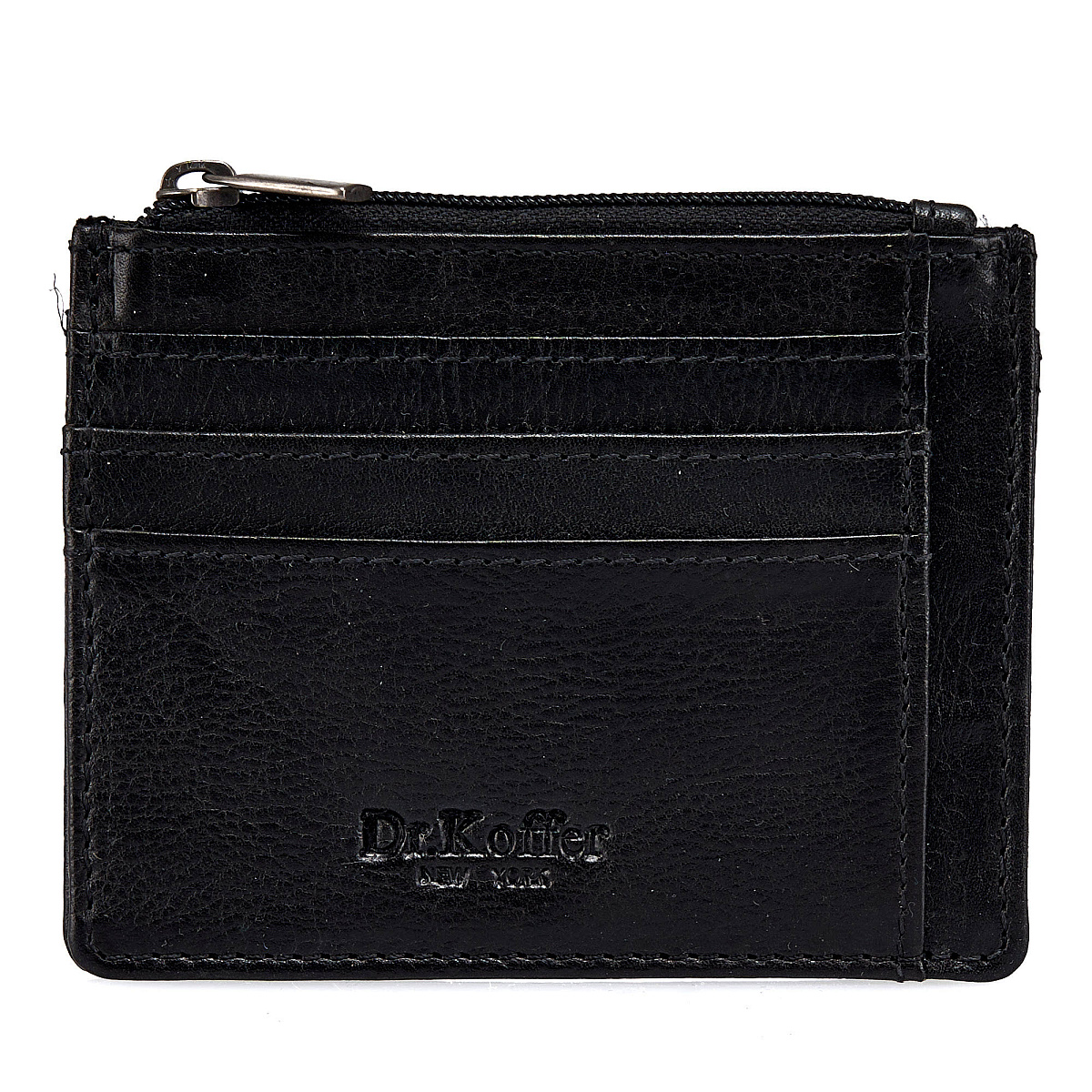 Кредитница Dr.Koffer из натуральной кожи черная