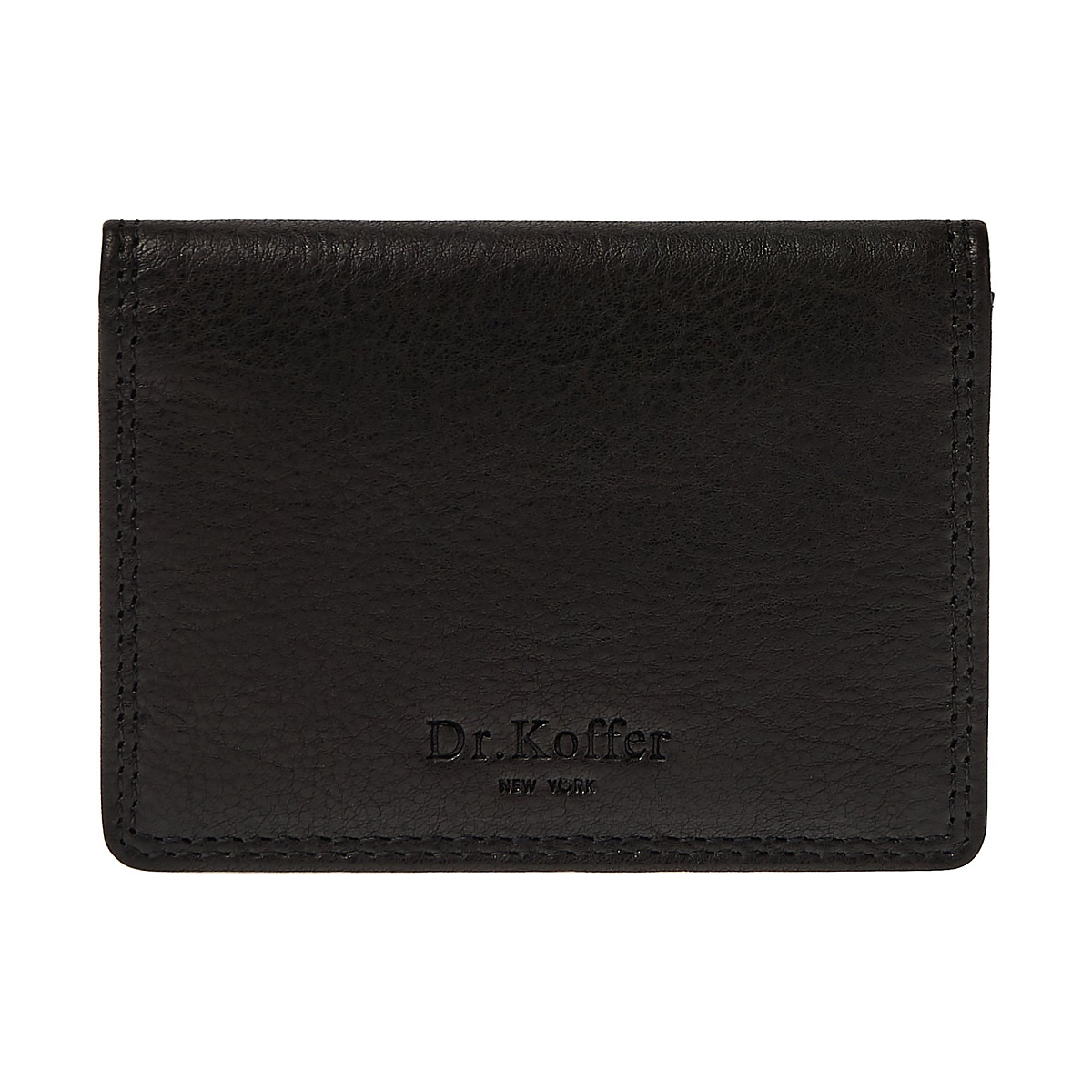Визитница Dr.Koffer из натуральной кожи черная