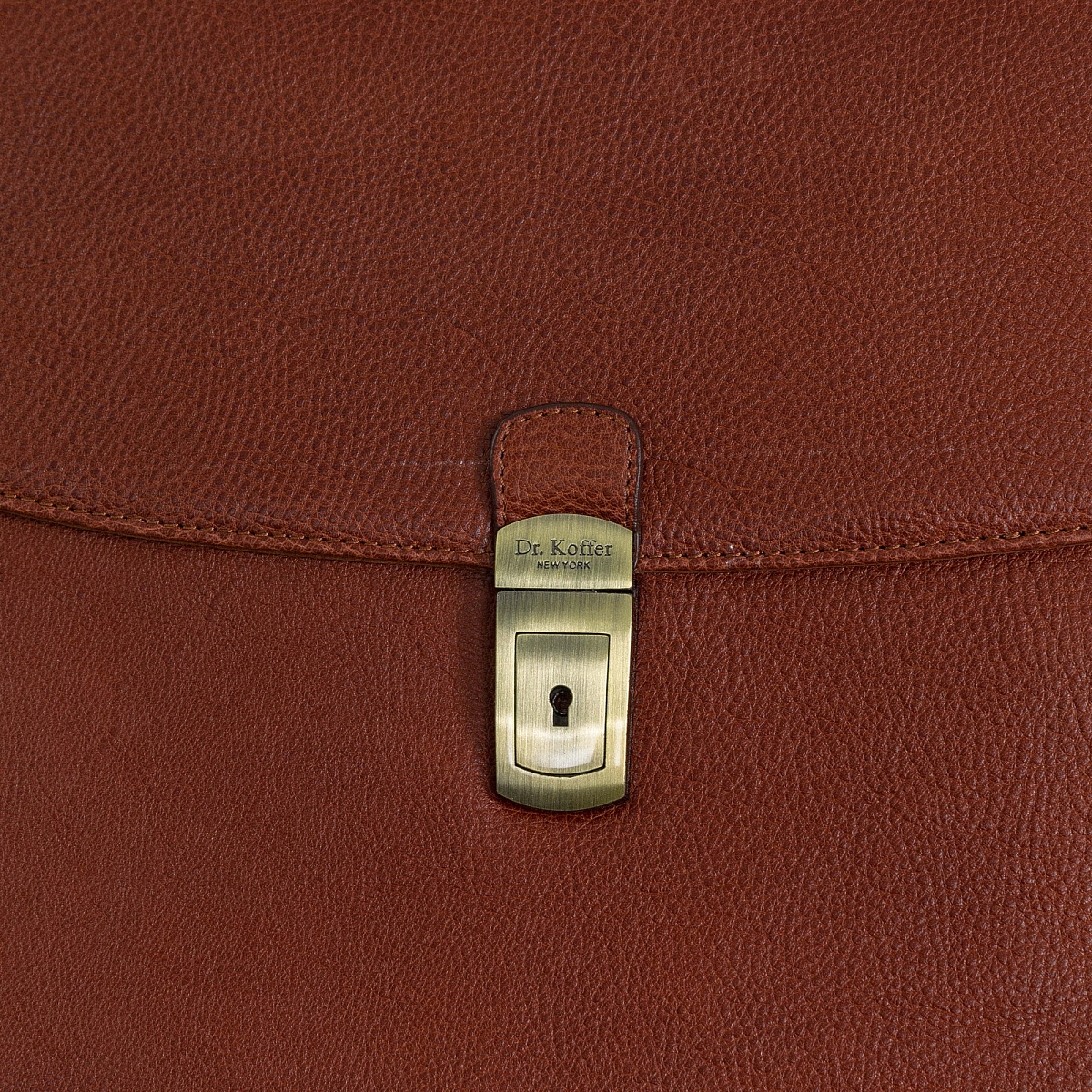 Портфель Dr.Koffer из натуральной кожи светло-коричневый