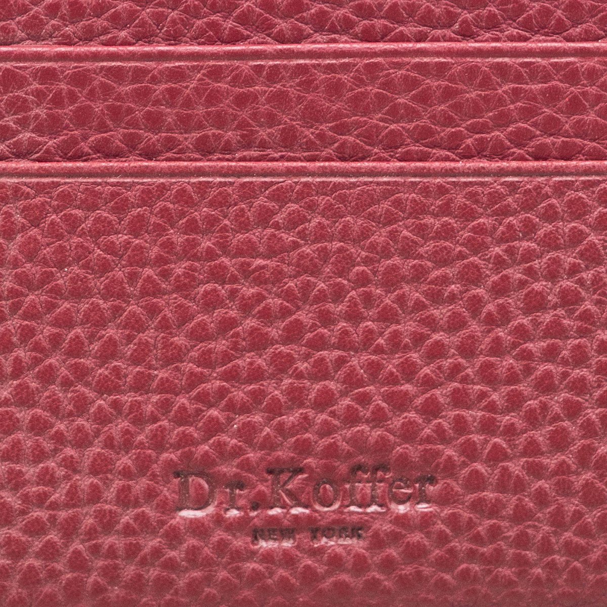 Кредитница Dr.Koffer из натуральной кожи бордовая