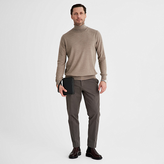 Сумка барсетка из натуральной кожи Dr. Koffer черная