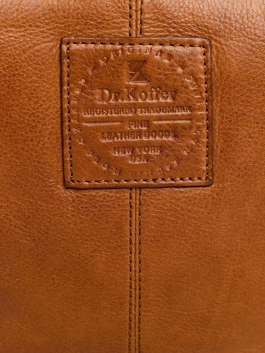 Сумка через плечо Dr.Koffer из натуральной кожи коричневая