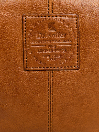 Сумка через плечо Dr.Koffer из натуральной кожи коричневая