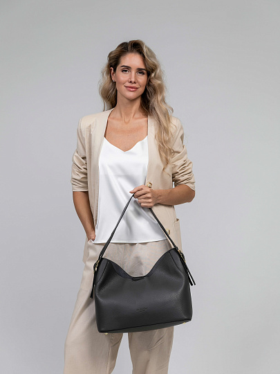 Женская сумка Dr.Koffer из натуральной кожи серая