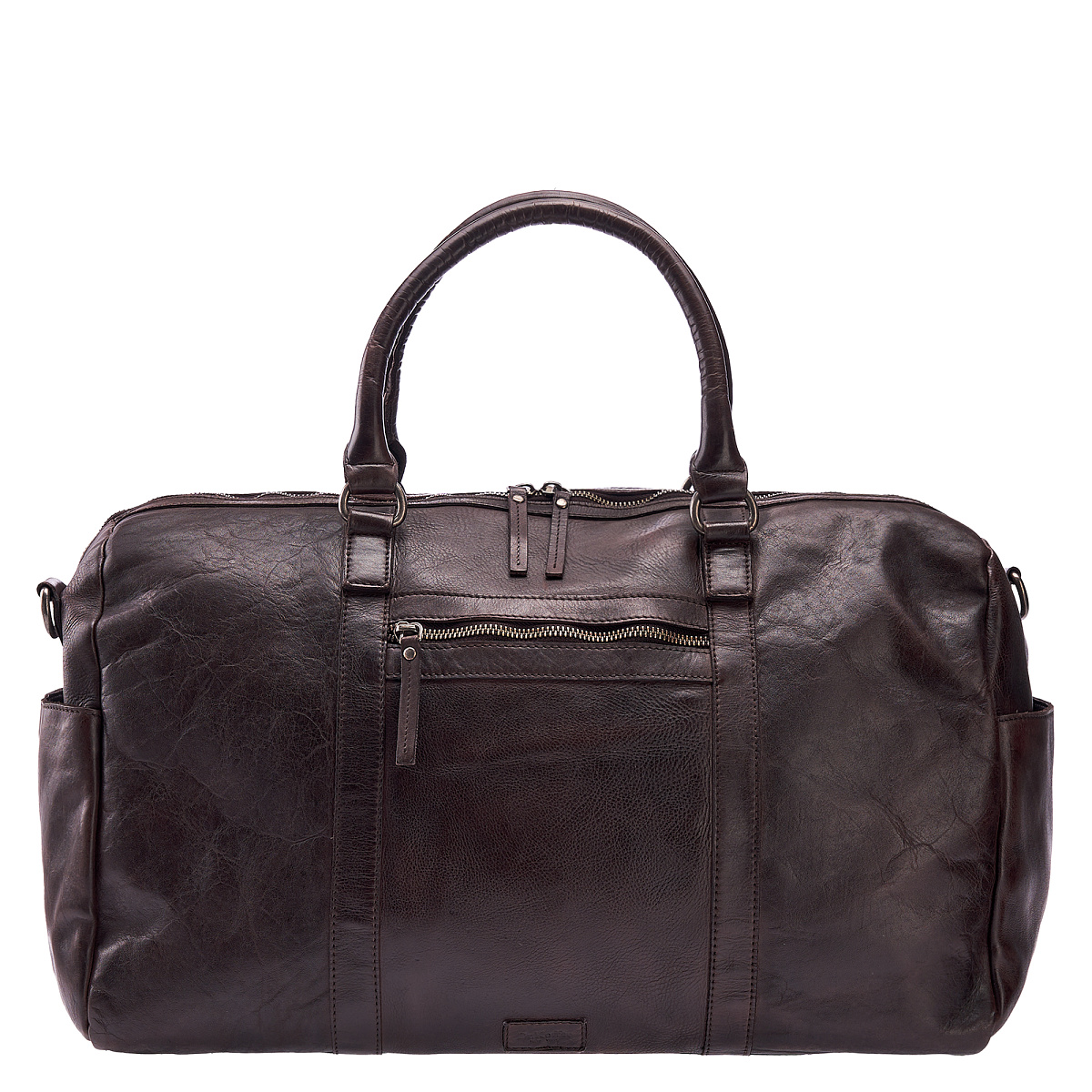 Сумка дорожная Dr.Koffer из натуральной кожи коричневая