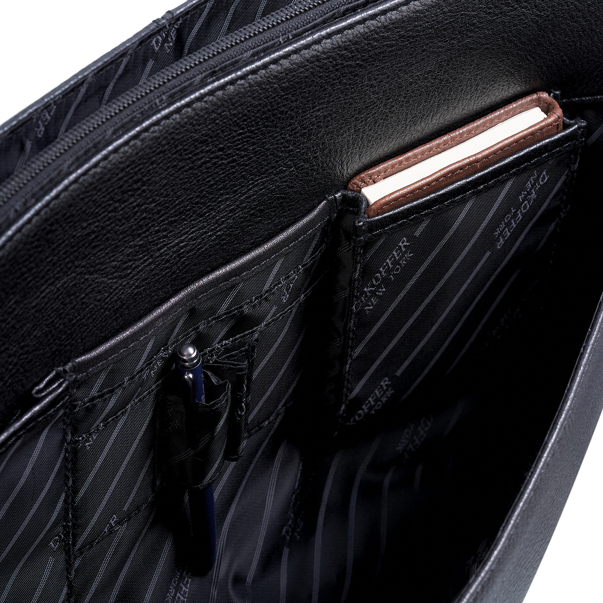 Портфель Dr.Koffer из натуральной кожи черный