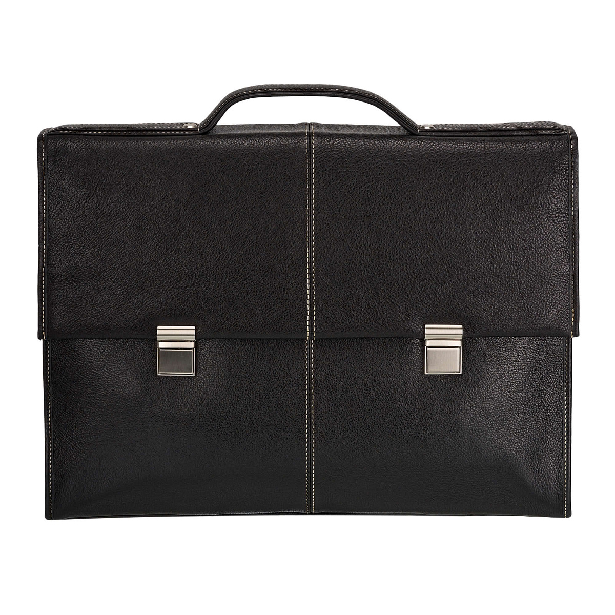 Портфель Dr.Koffer из натуральной кожи черный