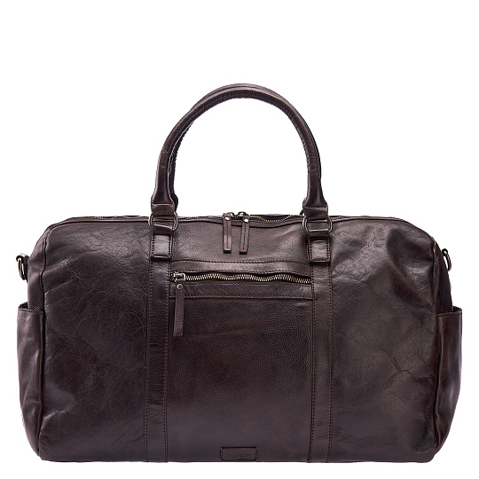 Сумка дорожная Dr.Koffer из натуральной кожи коричневая