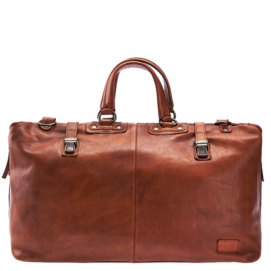 Сумка дорожная Dr.Koffer из натуральной кожи коричневая