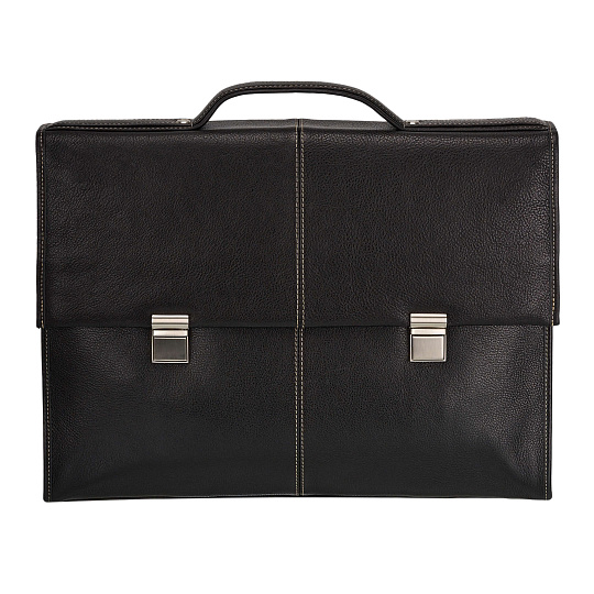 Портфель Dr.Koffer из натуральной кожи черный