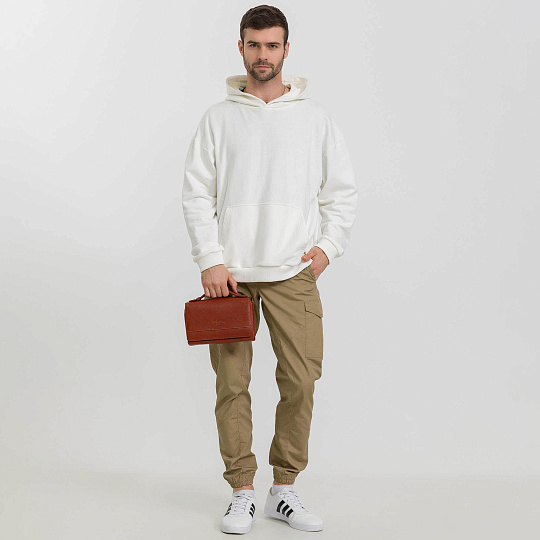 Сумка барсетка из натуральной кожи Dr. Koffer коричневая