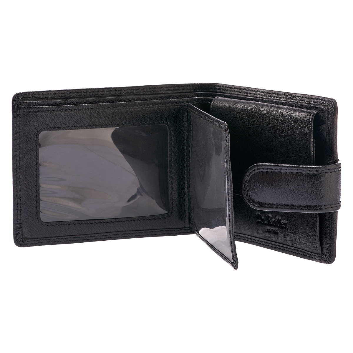 Портмоне Dr.Koffer из натуральной кожи черное