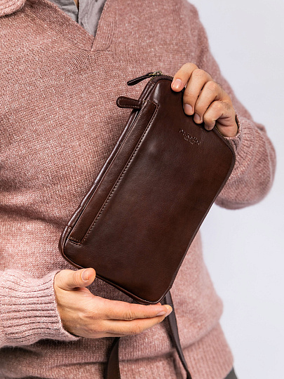 Рюкзак Dr. Koffer из натуральной кожи коричневый