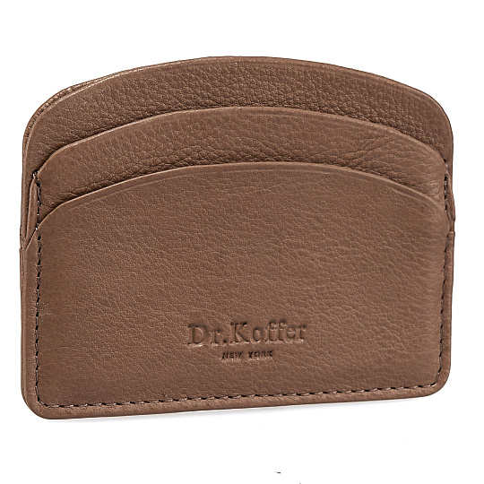 Кредитница Dr.Koffer из натуральной кожи бежевая