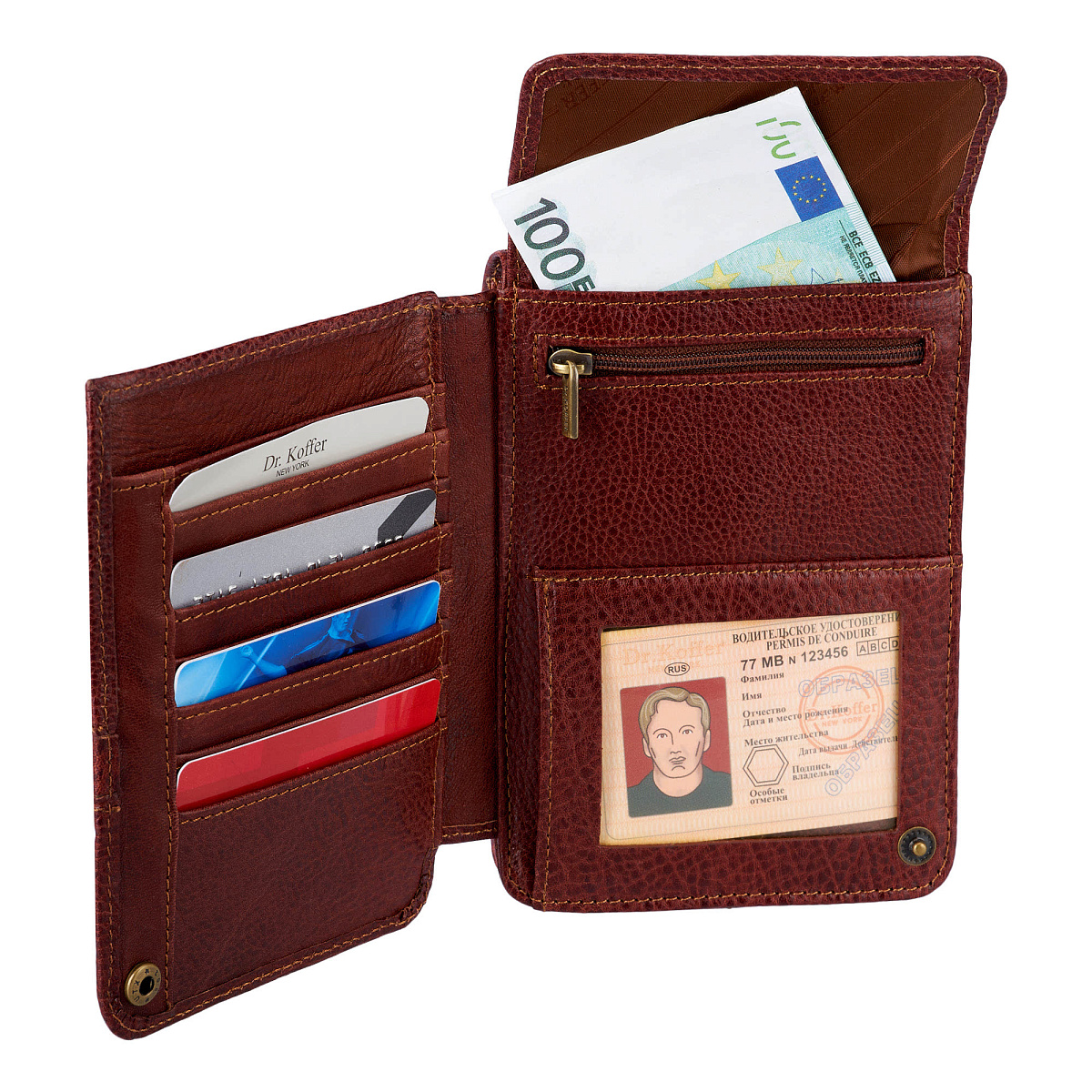 Нагрудный кошелек дорожный Dr.Koffer из натуральной кожи