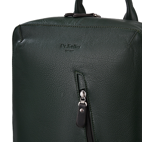Рюкзак Dr.Koffer из натуральной кожи зеленый