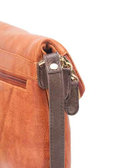 Женская сумка Dr. Koffer из натуральной кожи коричневая