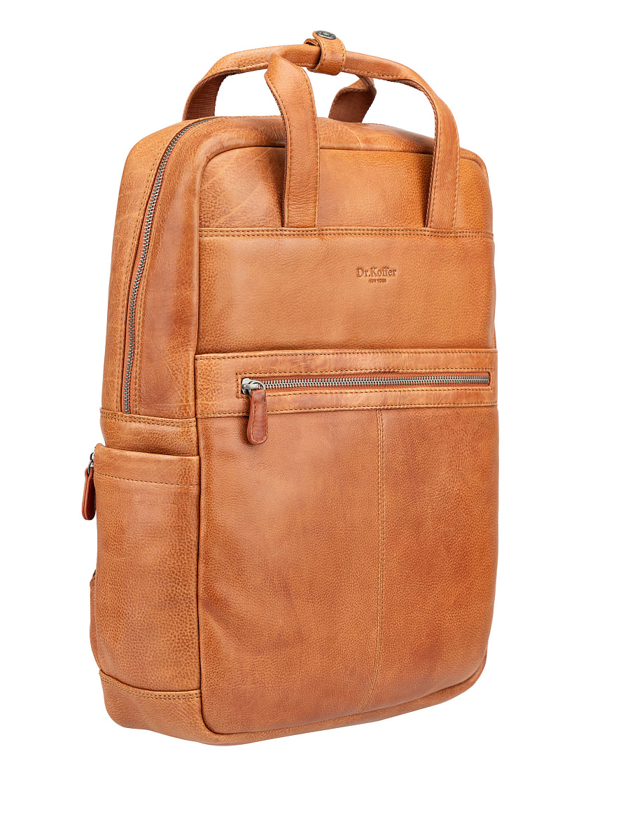 Рюкзак Dr. Koffer из натуральной кожи светло-коричневый