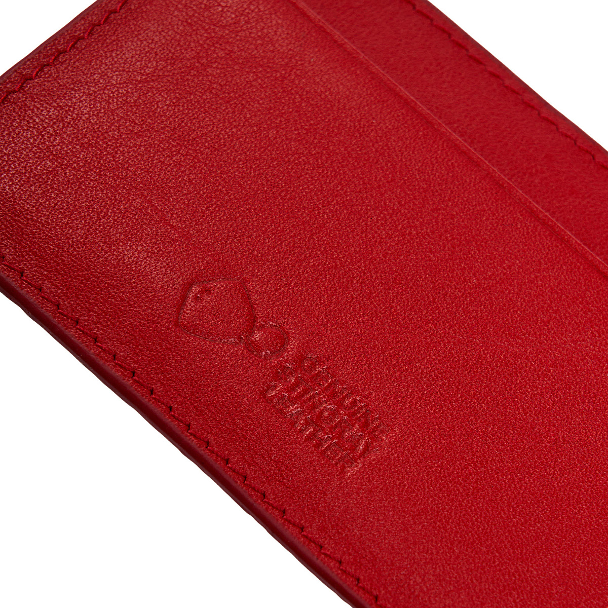 Визитница Dr.Koffer из натуральной кожи красная