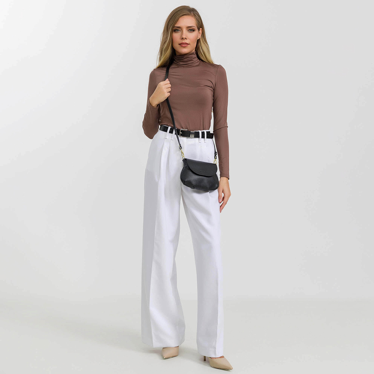 Женская сумка Dr. Koffer из натуральной кожи черная