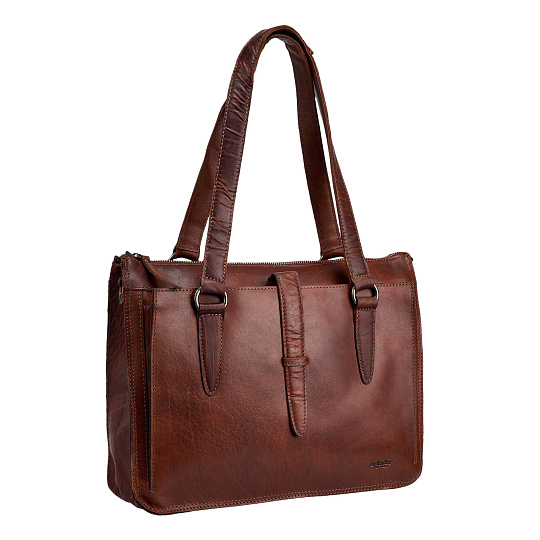 Женская сумка Dr.Koffer из натуральной кожи светло-коричневая