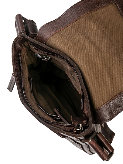 Сумка через плечо Dr.Koffer из натуральной кожи коричневая