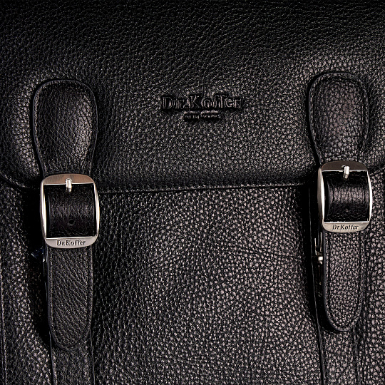 Сумка планшет Dr.Koffer из натуральной кожи черный