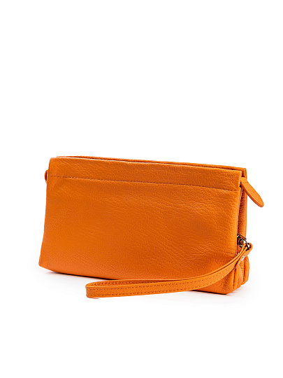 Косметичка Dr.Koffer из натуральной кожи оранжевая