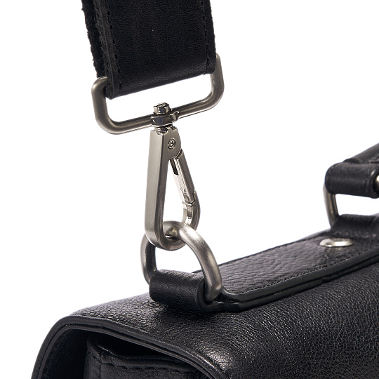 Портфель Dr.Koffer из натуральной кожи черный