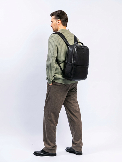 Рюкзак Dr. Koffer из натуральной кожи черный