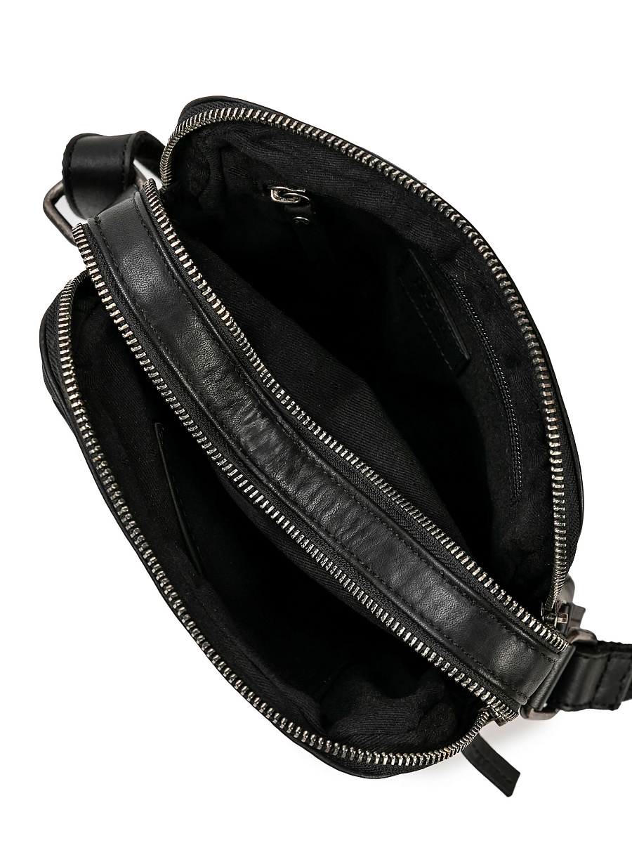 Сумка через плечо Dr.Koffer из натуральной кожи черная