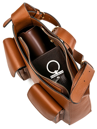 Женская сумка Dr.Koffer из натуральной кожи коричневая