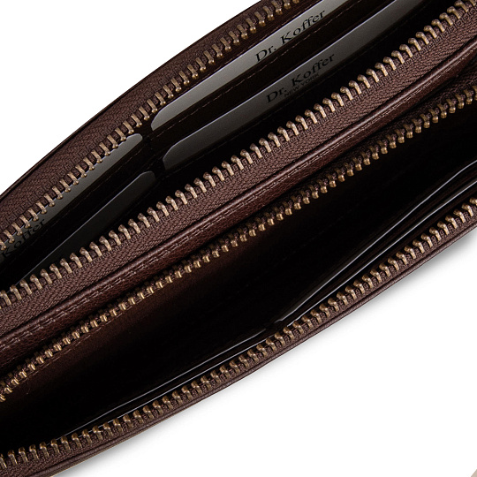 Портмоне Dr.Koffer из натуральной кожи коричневое