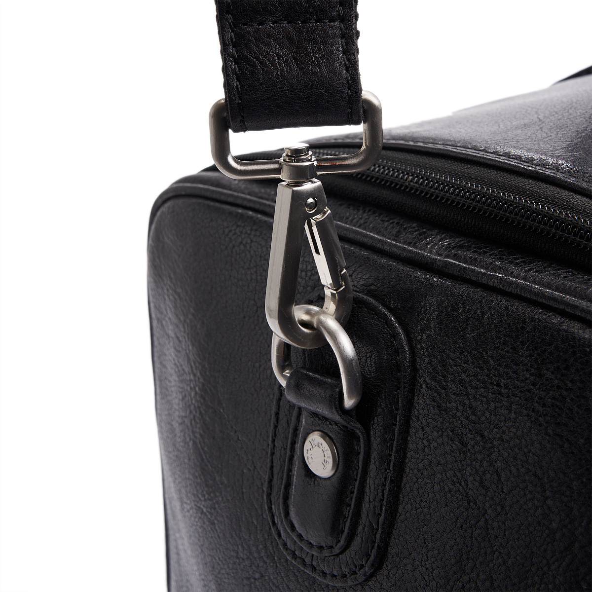 Сумка дорожная Dr.Koffer из натуральной кожи черная