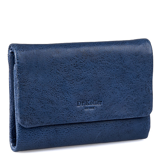 Портмоне Dr.Koffer из натуральной кожи синее