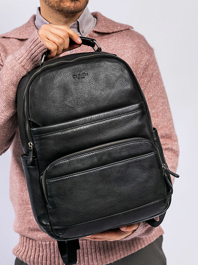Рюкзак Dr. Koffer из натуральной кожи черный