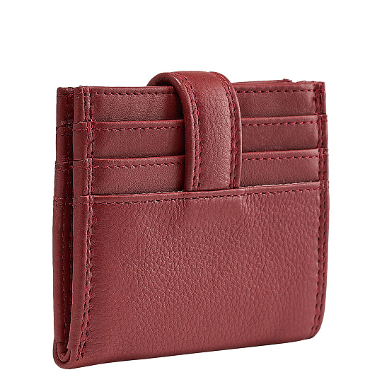 Кредитница Dr.Koffer из натуральной кожи бордовая