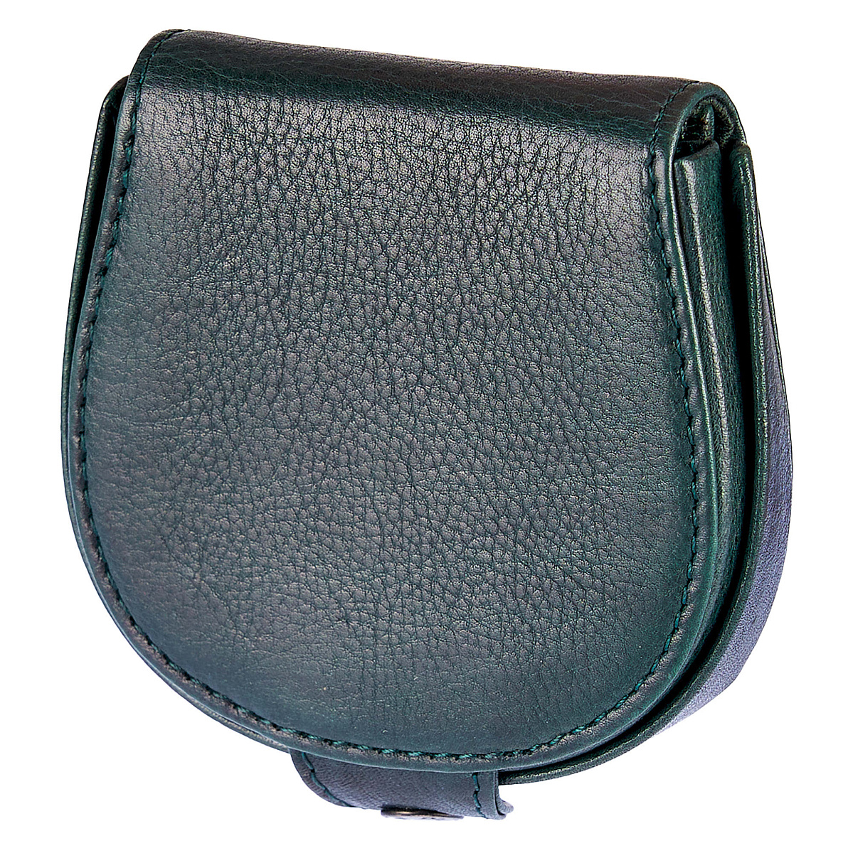 Монетница Dr.Koffer из натуральной кожи зеленая
