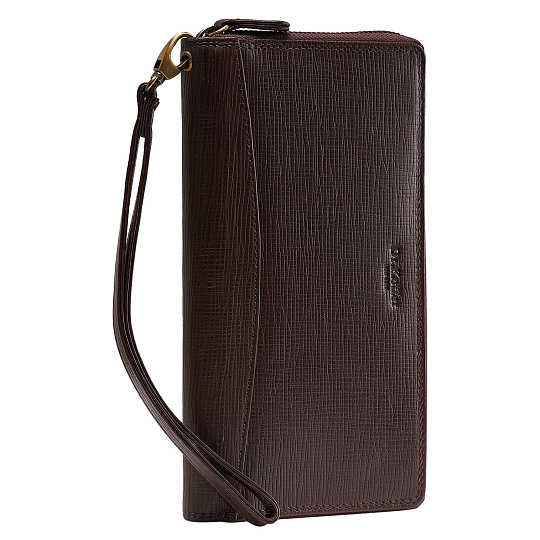 Портмоне Dr.Koffer из натуральной кожи коричневое