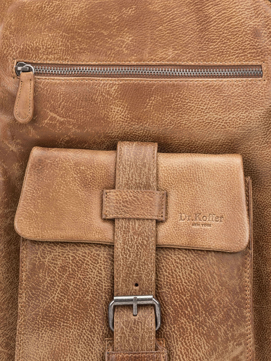 Рюкзак Dr. Koffer из натуральной кожи коричневый