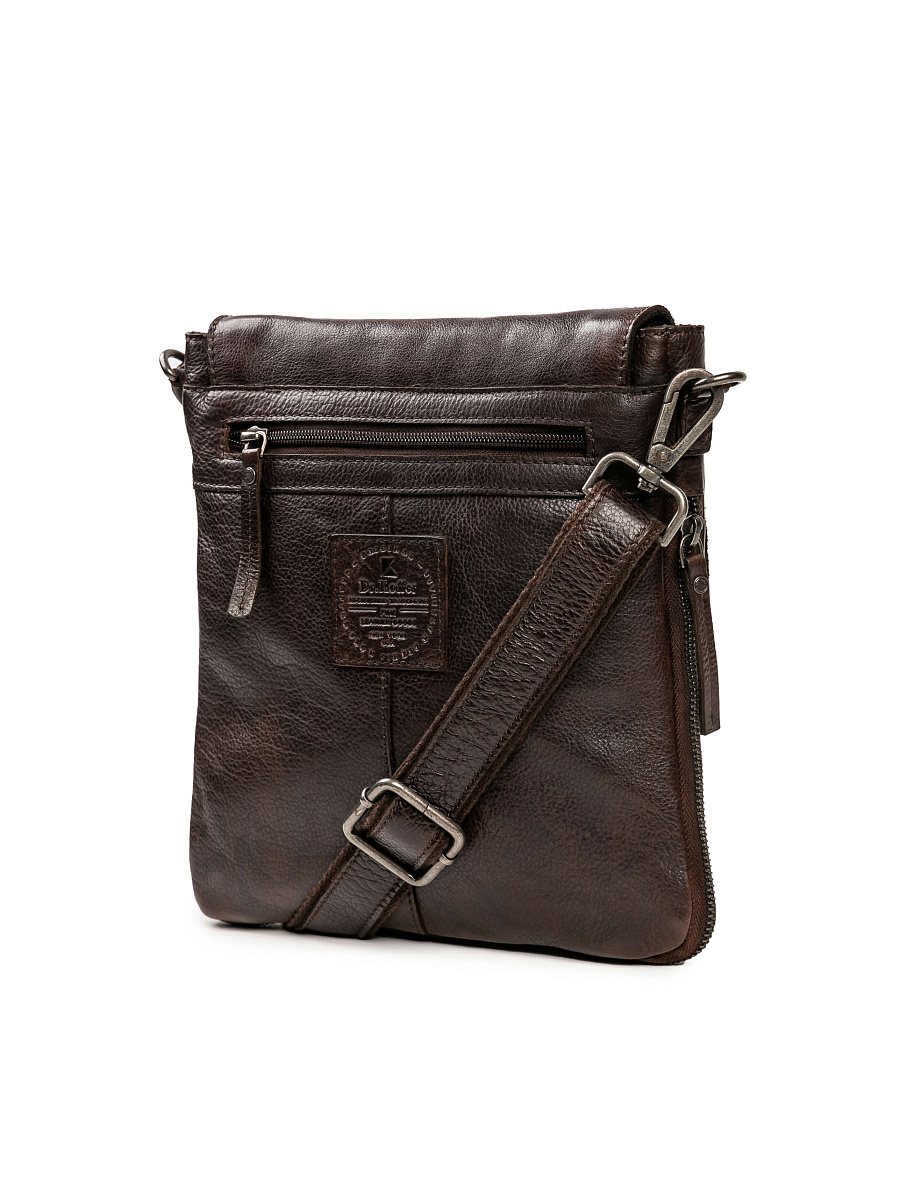 Сумка через плечо Dr.Koffer из натуральной кожи коричневая